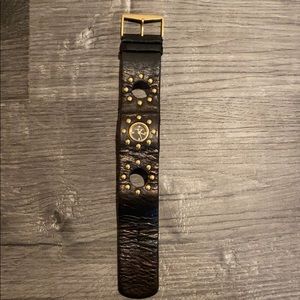 Michael Kors leather and gold watch